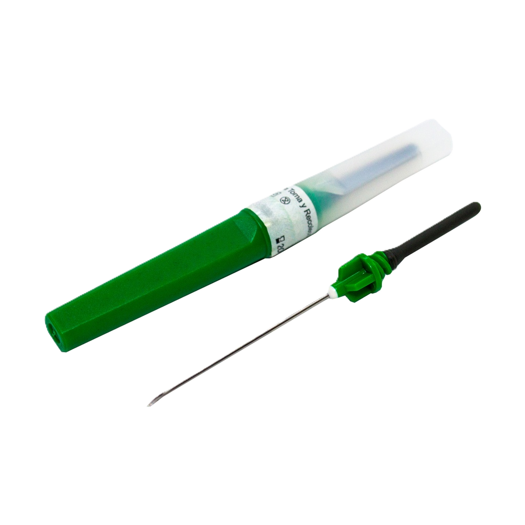 AGUJA VACUTAINER PARA LA TOMA Y RECOLECCION DE SANGRE 21G X 1 1/2 X 100 UND